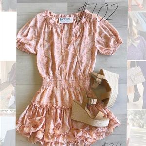 Buddy Love Light Pink Snakeskin Dress